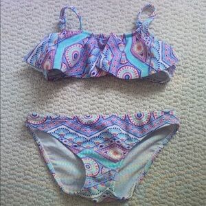 Colorful Patterned Kids Bikini
